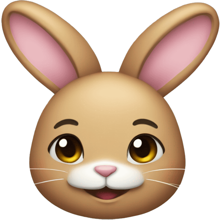 bunny smiling and blushing emoji