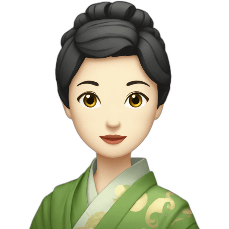 female-wearing-a-scarf-in-the-heian-era-with-short-hair emoji