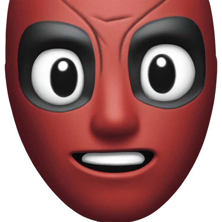 Round deadpool face emoji