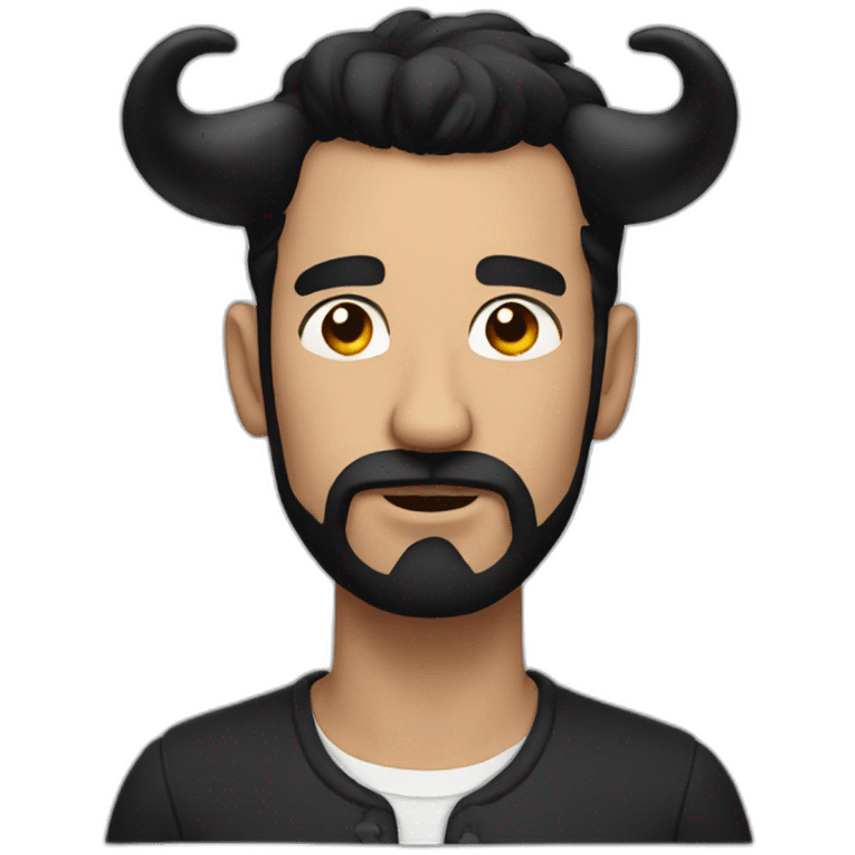 Man with Black hair and horns emoji