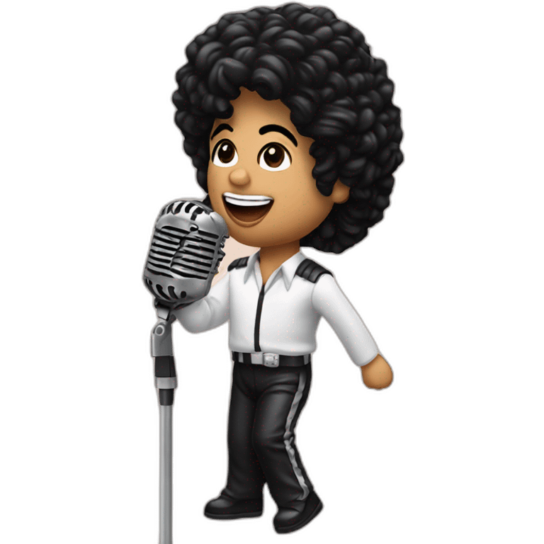 michael jackson, moonwalk, microphone emoji