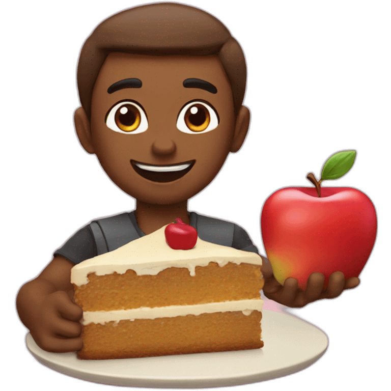 Dat with Apple cake emoji