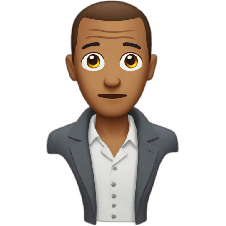 Gustavo Fring with half of his face missing making a heart symbol with his hands emoji