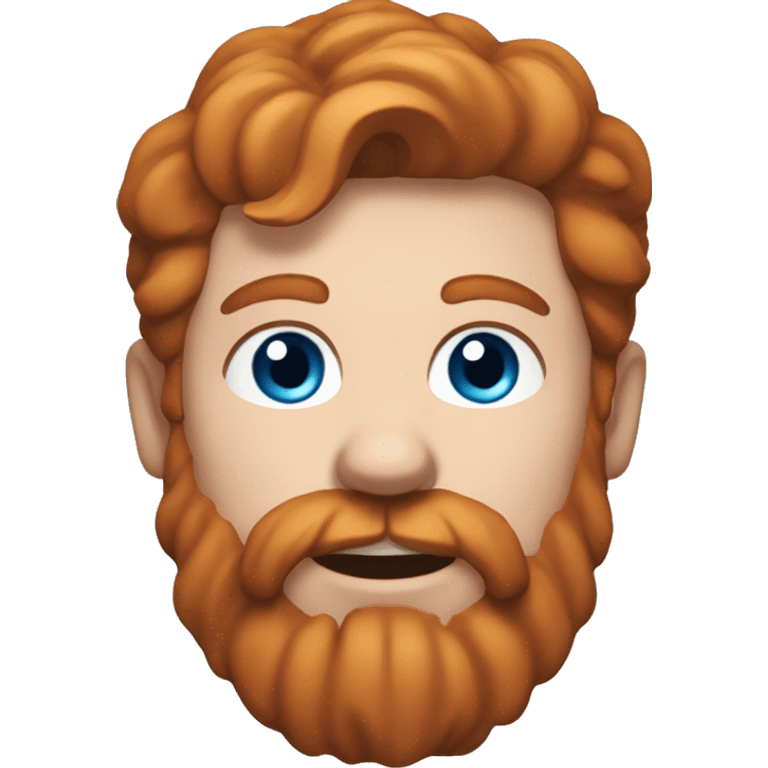 Irish man with a goat, blue eyes, reddish hair, freckles, redish beard, superman  emoji