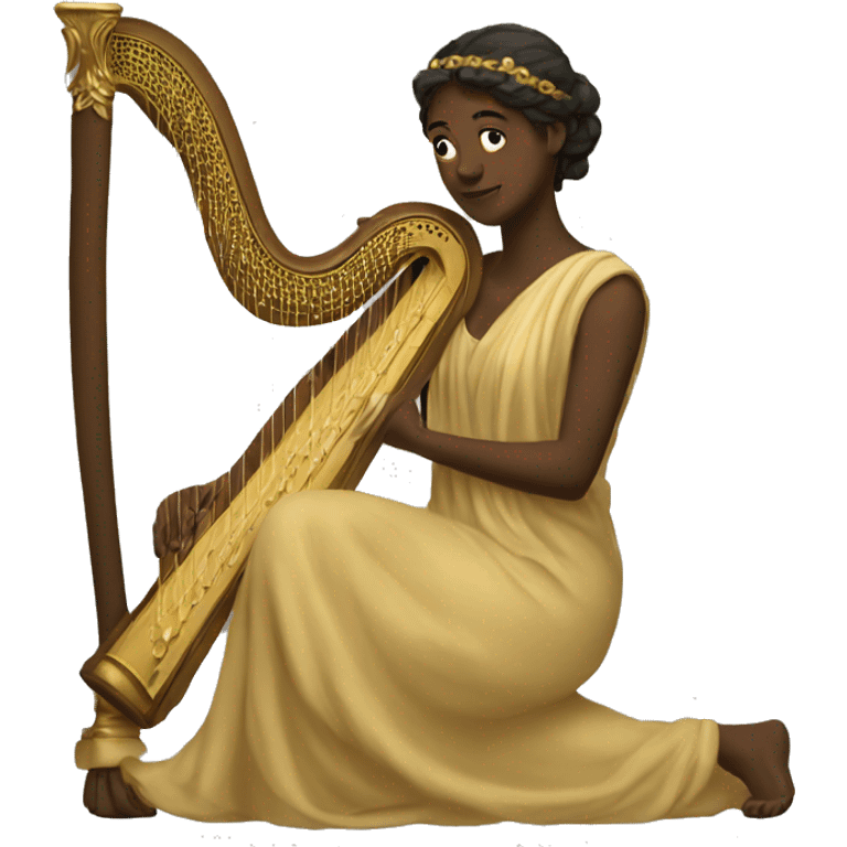 Sappho playing the harp emoji