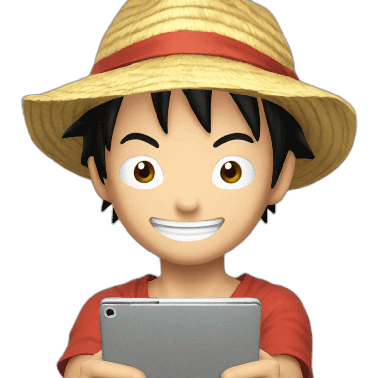 Luffy playing vidéos games emoji