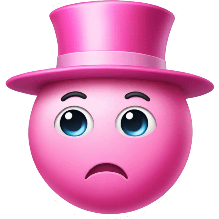 pink pastel apple with tophat emoji