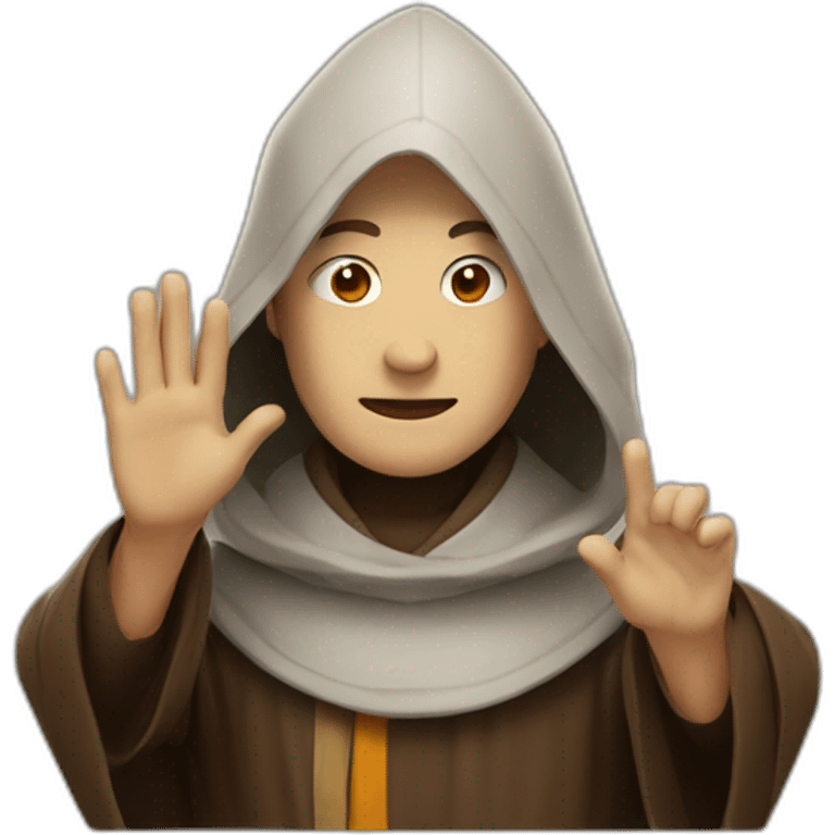 hooded monk salute emoji