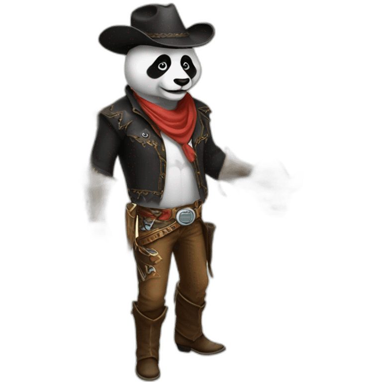 panda dressed as a cowboy emoji