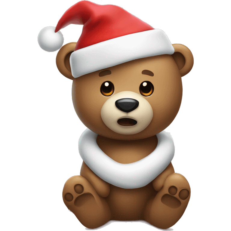 Wthite chritmas vibe bear emoji