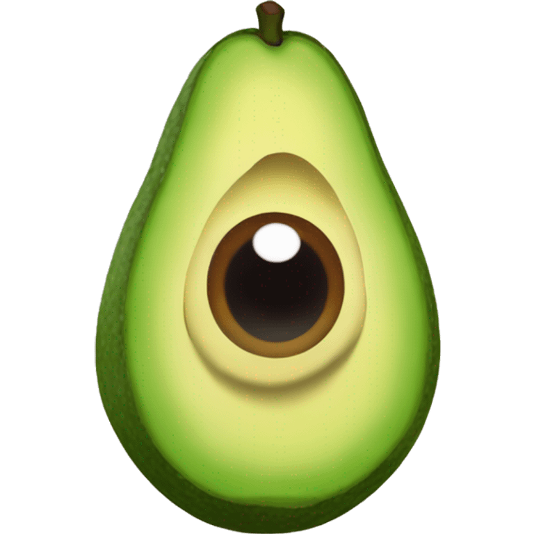 Aguacate con ojos y boca  emoji