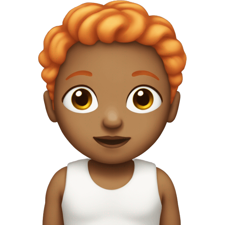 White newborn with orange hair emoji