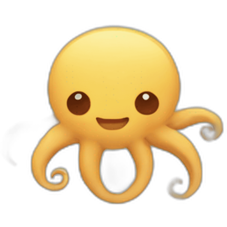 Cute kraken cute face eyes closed making yoga emoji