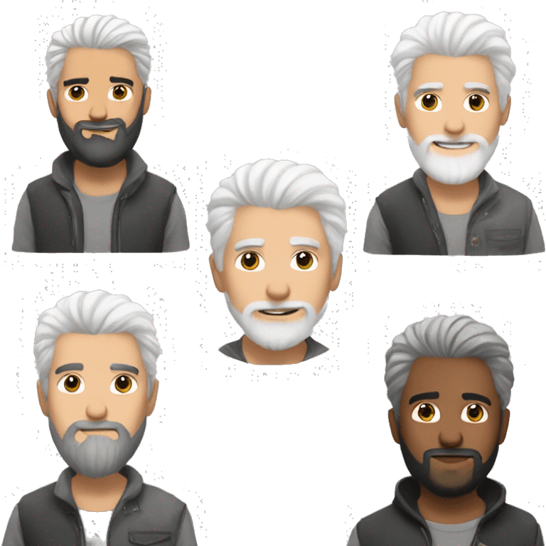 C "white hair and beard"amino-Santiago emoji