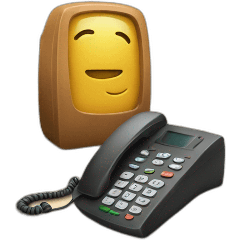 Téléphone sur une table emoji