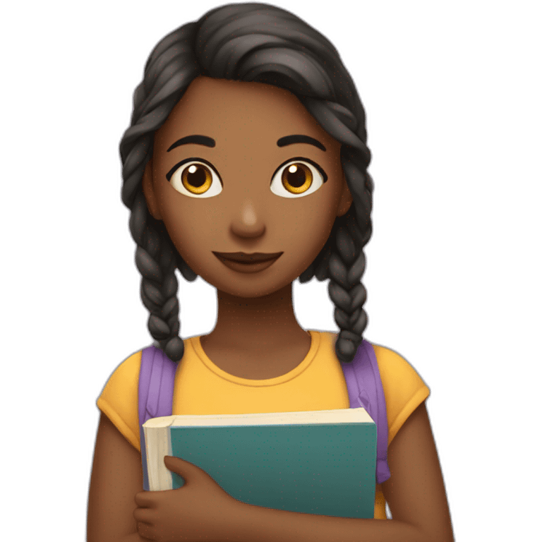 Girl and book emoji