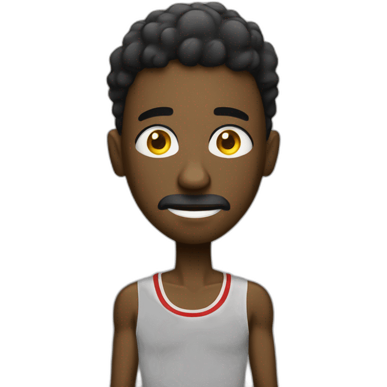 Marathon runner holidays tired black male emoji