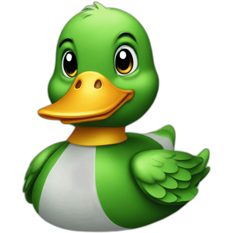 Green old duck  emoji