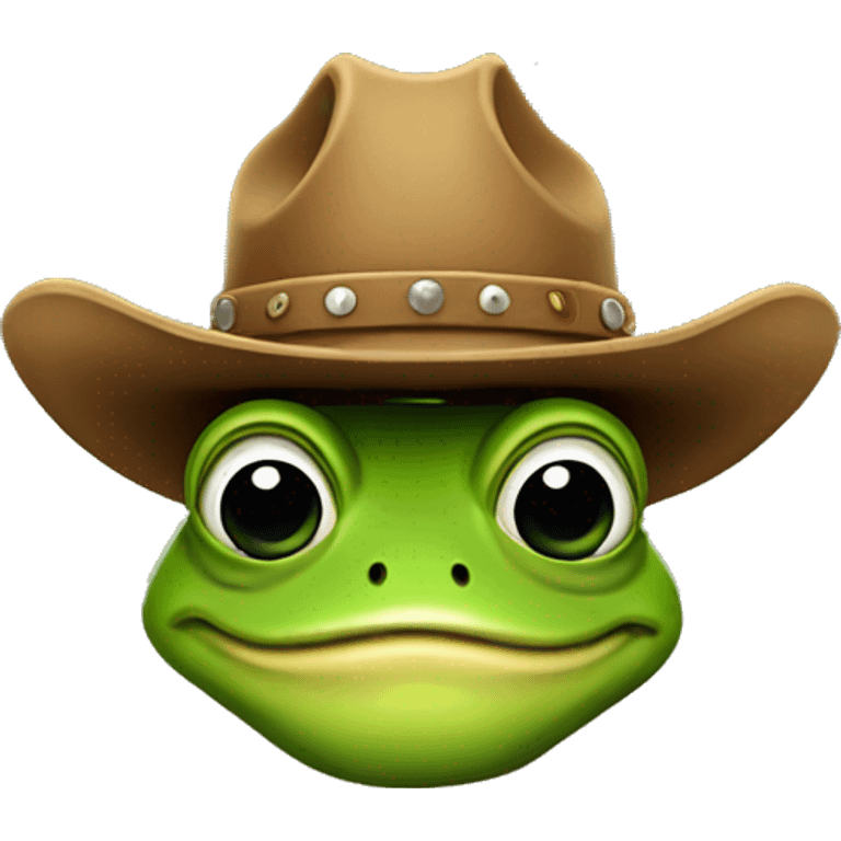 Cowboy frog emoji