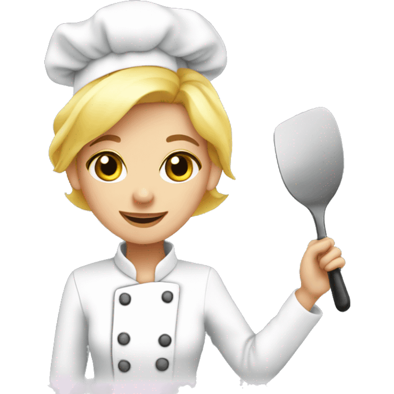 Blonde cute chef emoji