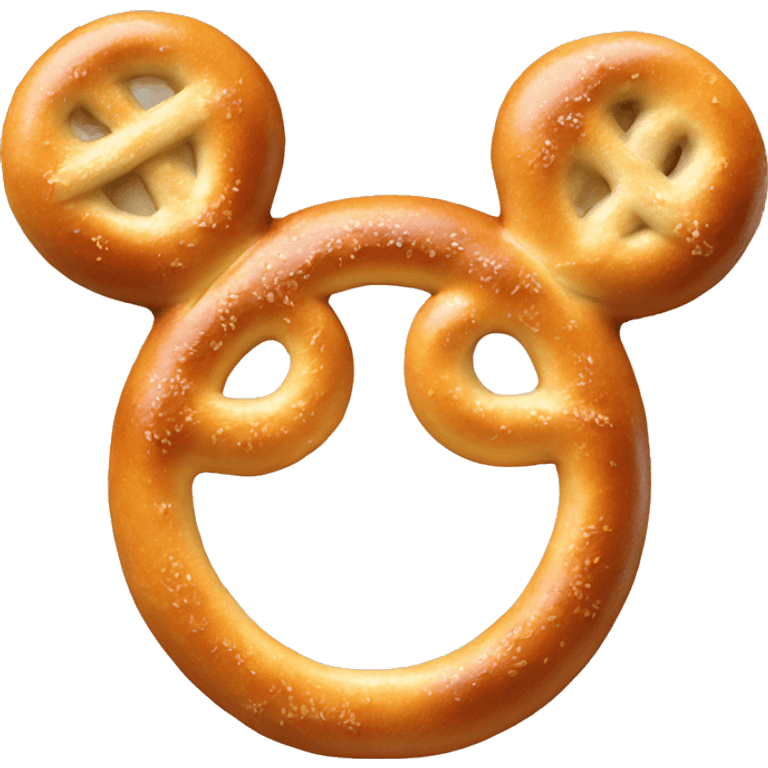 Mickey Mouse ears on pretzel  emoji