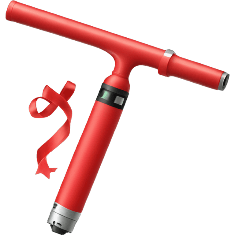 Red vape with bow emoji