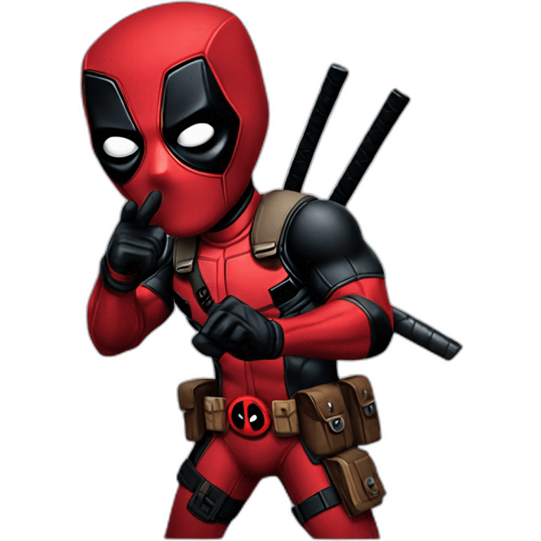 Deadpool waving emoji