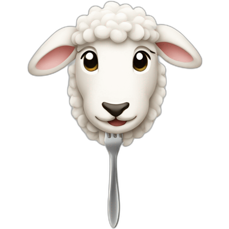 lamb with fork emoji