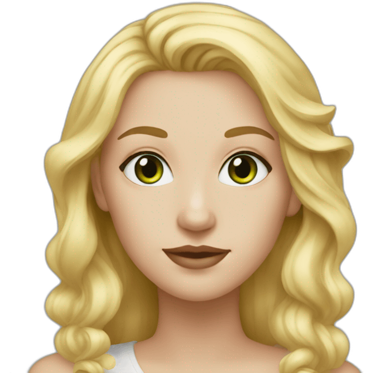 Woman-greeneyes-whiteskin-blondhair emoji