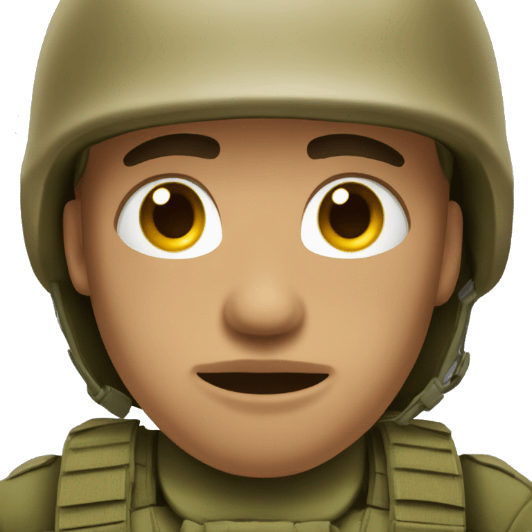 crying medium skin toned army ranger emoji