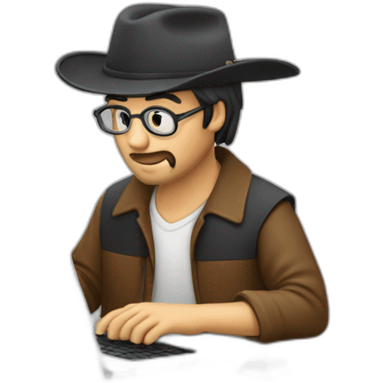 gaucho writing code on a laptop emoji