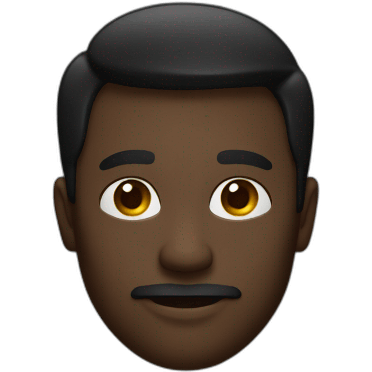 Homme noire avec dégradé emoji