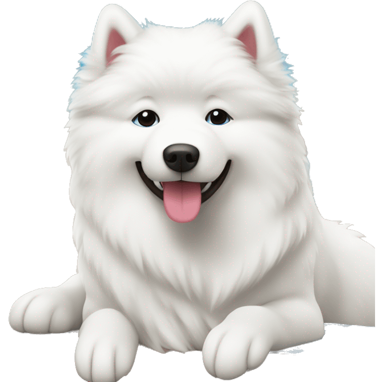 Samoyed in vacation  emoji