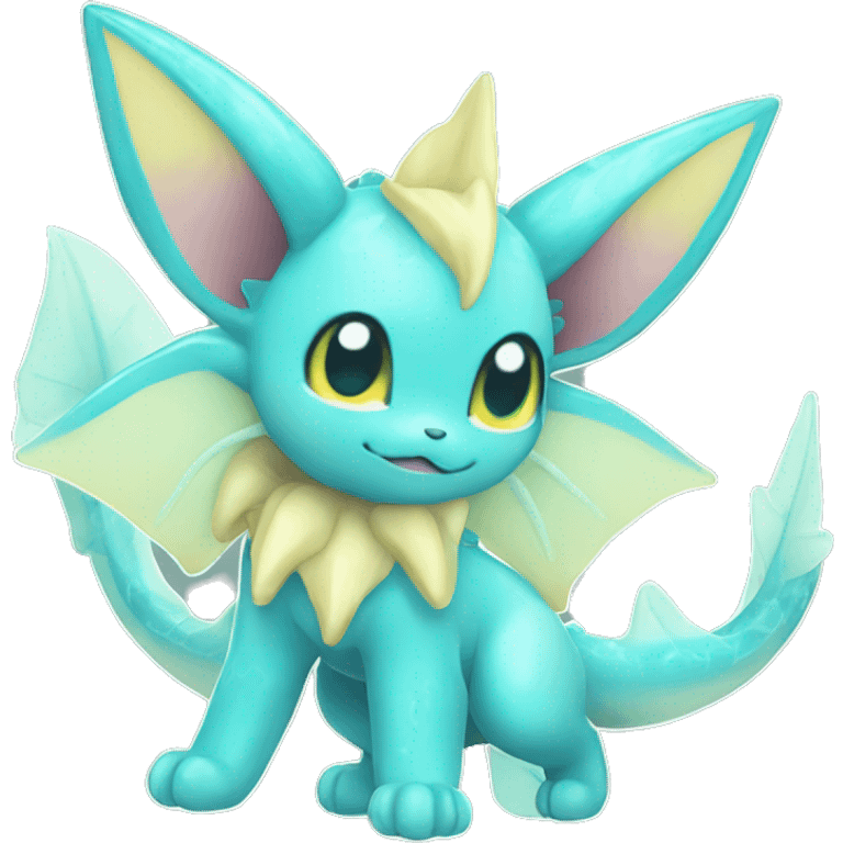 Kawaii Vaporeon full body emoji