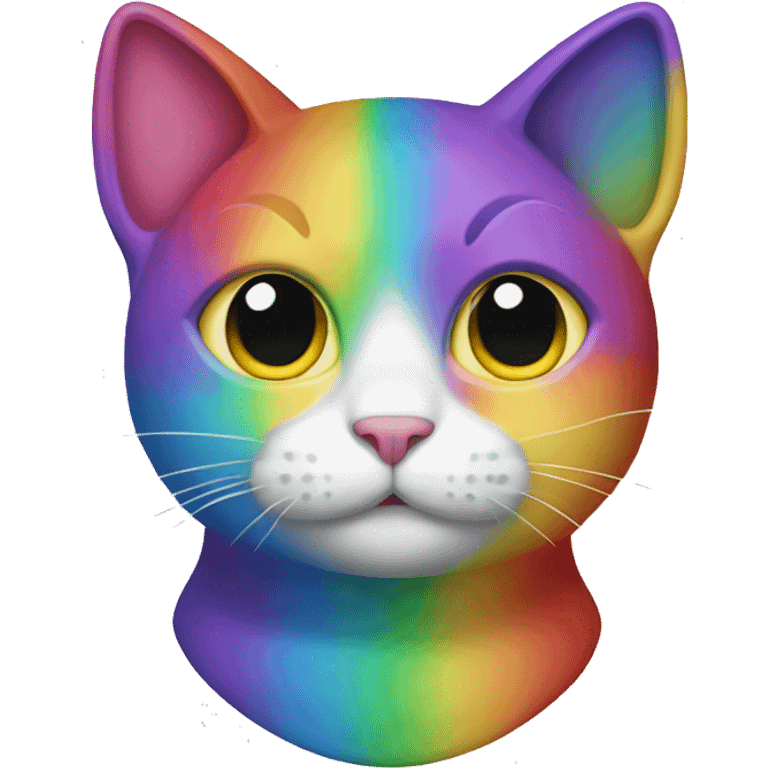 Rainbow cat emoji