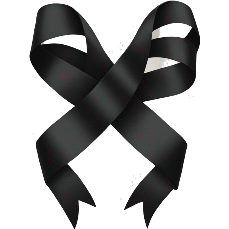 black ribbon emoji