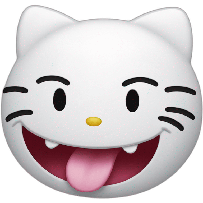 Hello kitty laughing emoji