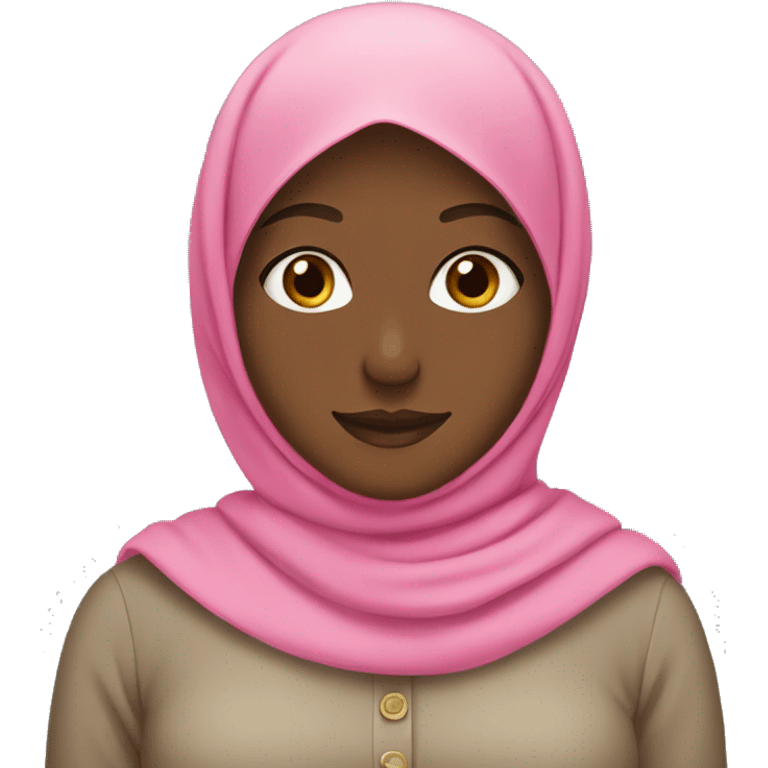 Brown hijabi with pink hijab emoji