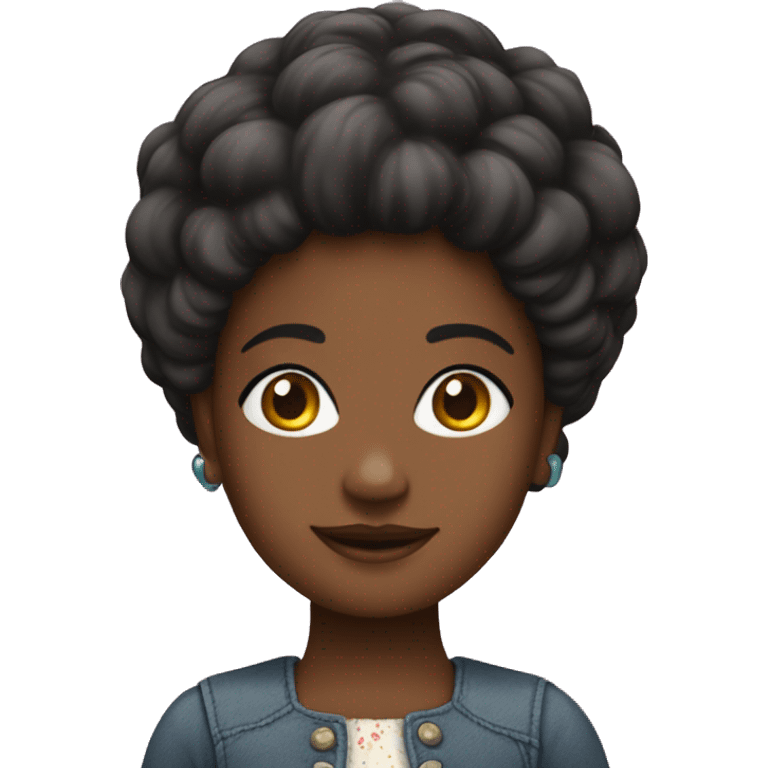 Muñeca negra y hermosa emoji