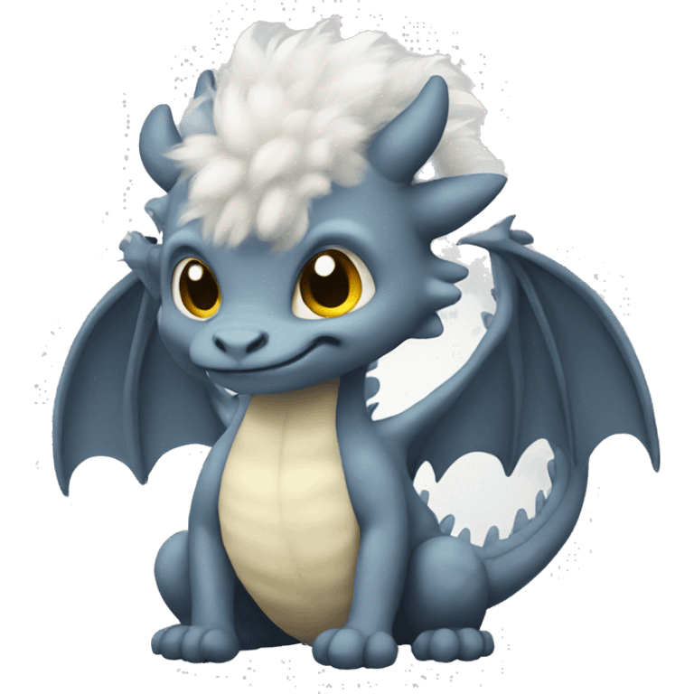 A small fluffy dragon emoji