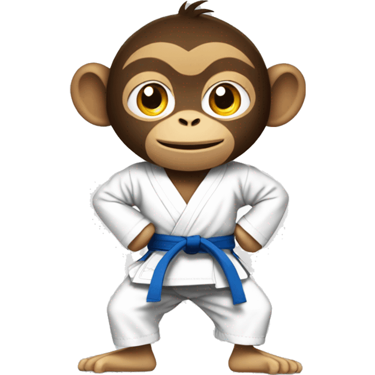 Monkey doing judo emoji