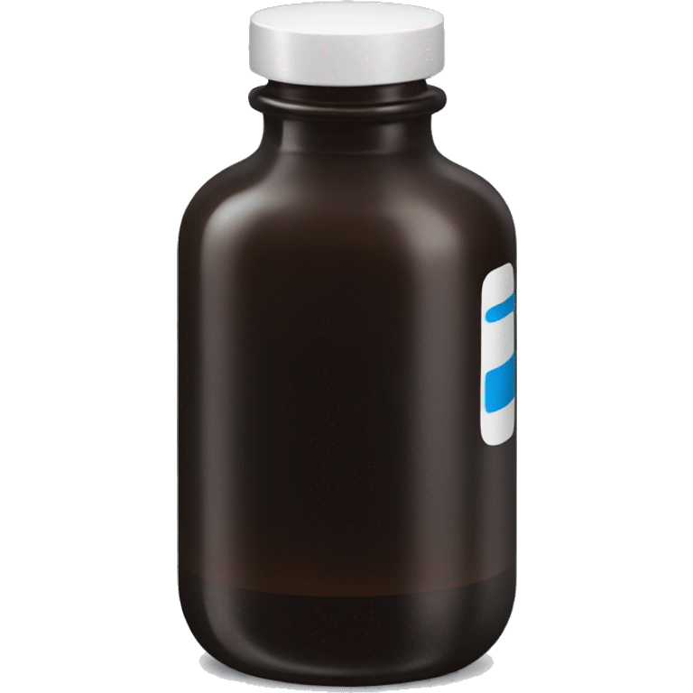 Dark glass bottle with supplements  emoji