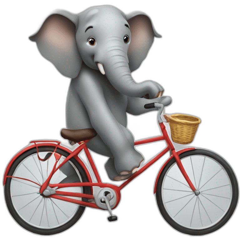 Elefante en bicicleta emoji