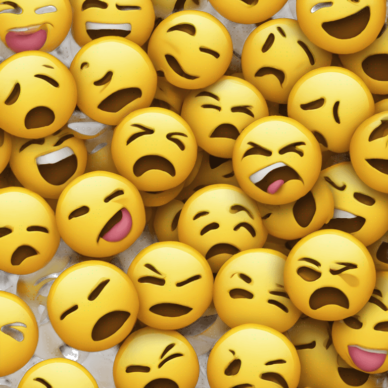 yellow emoji face with an angry expression sticking their tongue out emoji