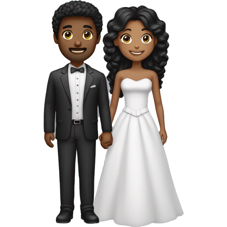 Casal homem branco e mulher negra  emoji