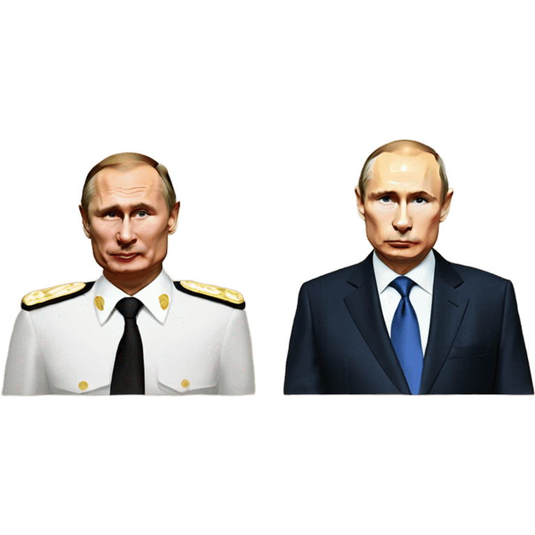 Vladimir Putin and Gerhard Schröder with cosmos emoji