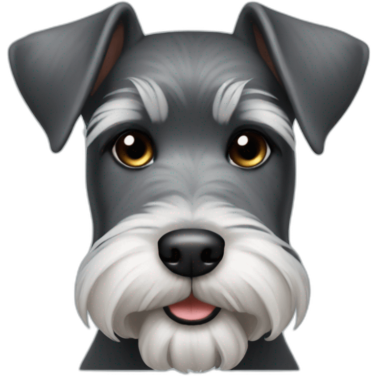 Miniature schnauzer cute face emoji