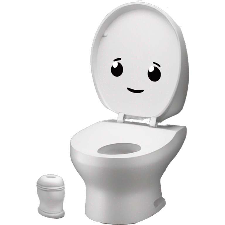 a bidet next to a toilet emoji