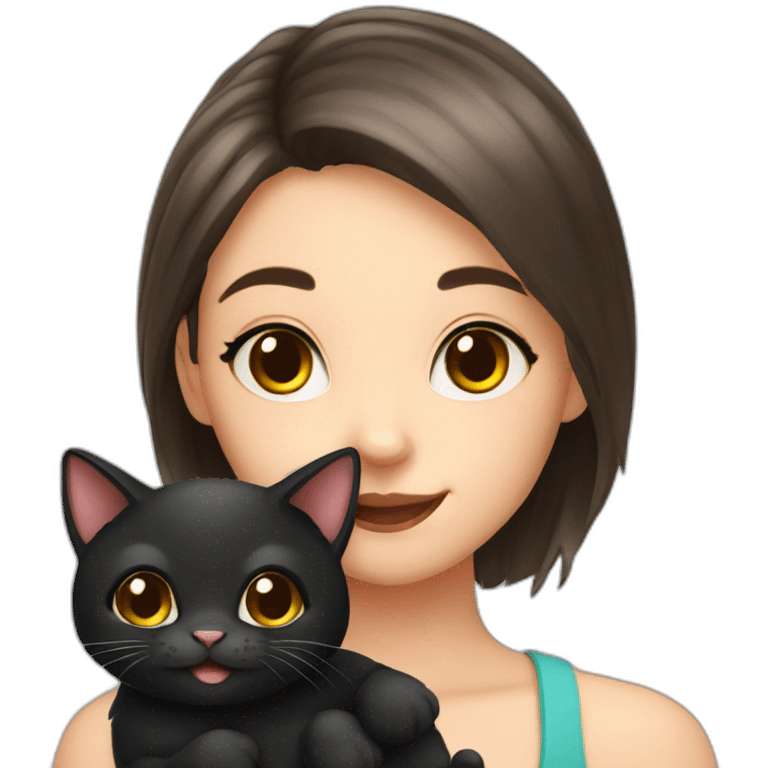 cute black kitty emoji