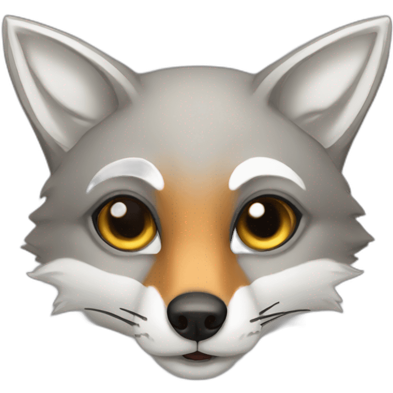 Grey fox face emoji